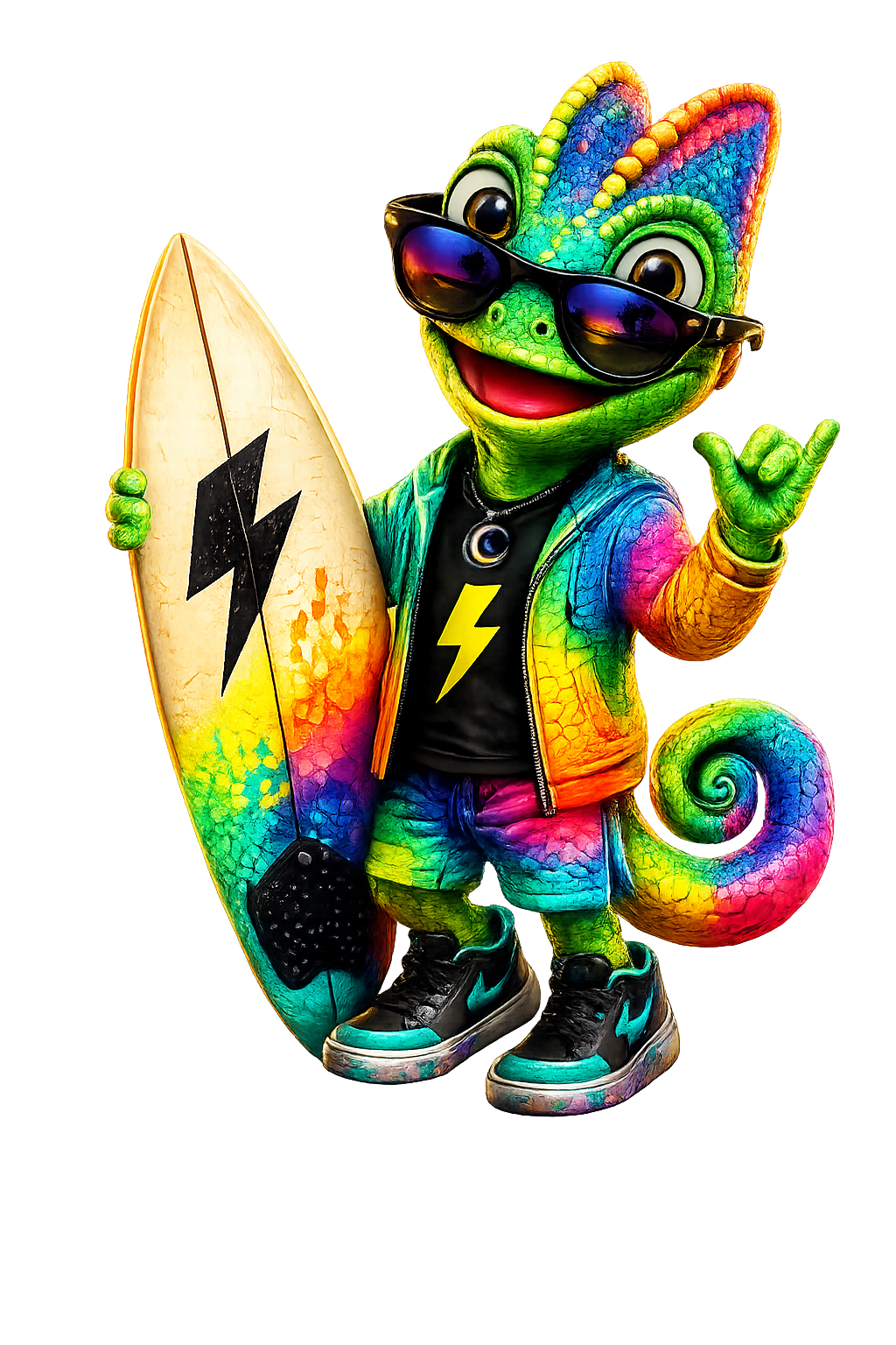 Frankii the rainbow chameleon